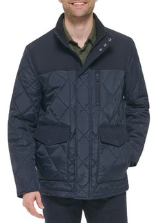 Cole Haan Quilted Barn Jacket in Ink at Nordstrom