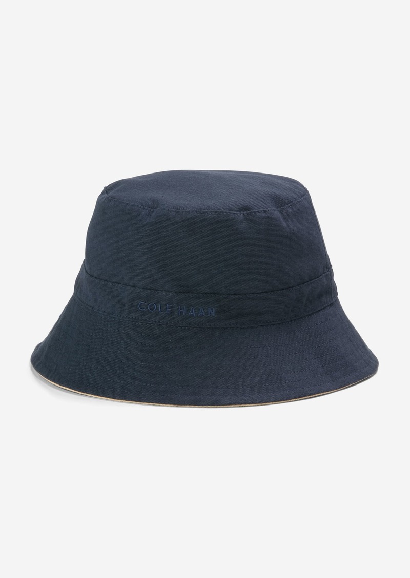 Cole Haan Reversible Solid Bucket Hat - Blue Size Small/M Size S/M