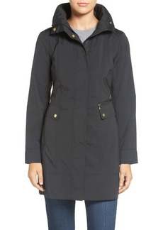 Cole Haan Signature Back Bow Packable Hooded Raincoat in Black at Nordstrom