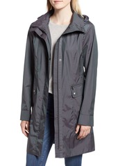 Cole Haan Signature Back Bow Packable Hooded Raincoat (Regular & Petite)