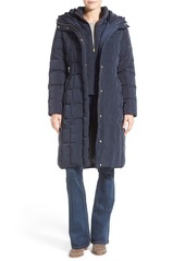 Cole Haan Signature Cole Haan Bib Insert Down & Feather Fill Coat in Navy at Nordstrom Rack