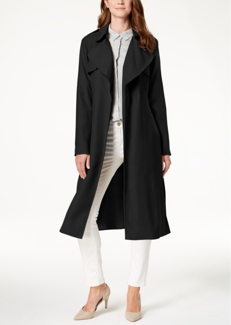 cole haan drapey belted trench coat