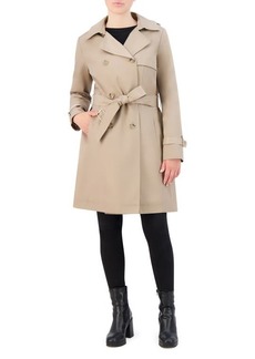 Cole Haan Signature Insulated Double Breasted Hooded Trench Coat