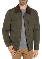 Cole Haan Signature Men's City Barn Jacket with Corduroy Collar olive