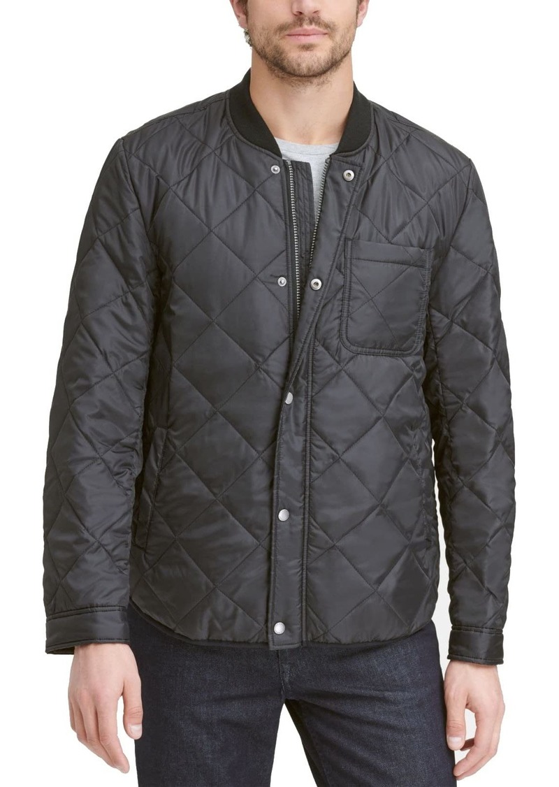 Cole Haan Signature Men's Transitional Quilted Nylon Jacket black