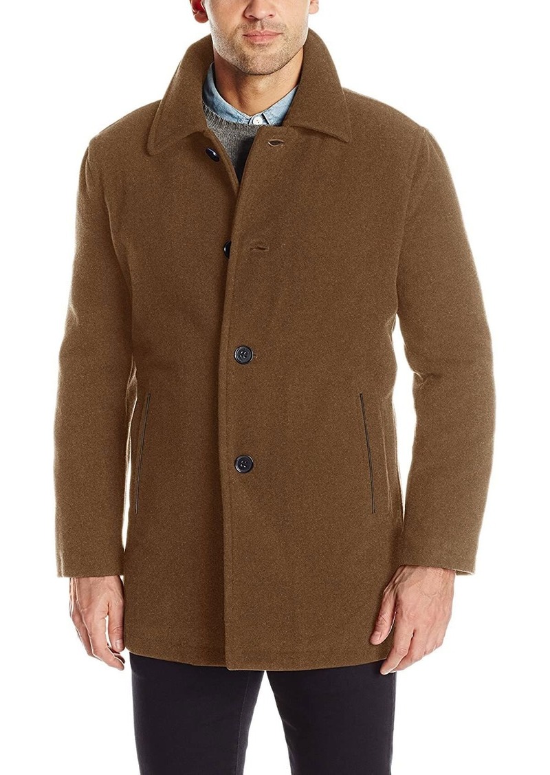 Cole Haan Signature Men's Wool Plush Car Coat camel