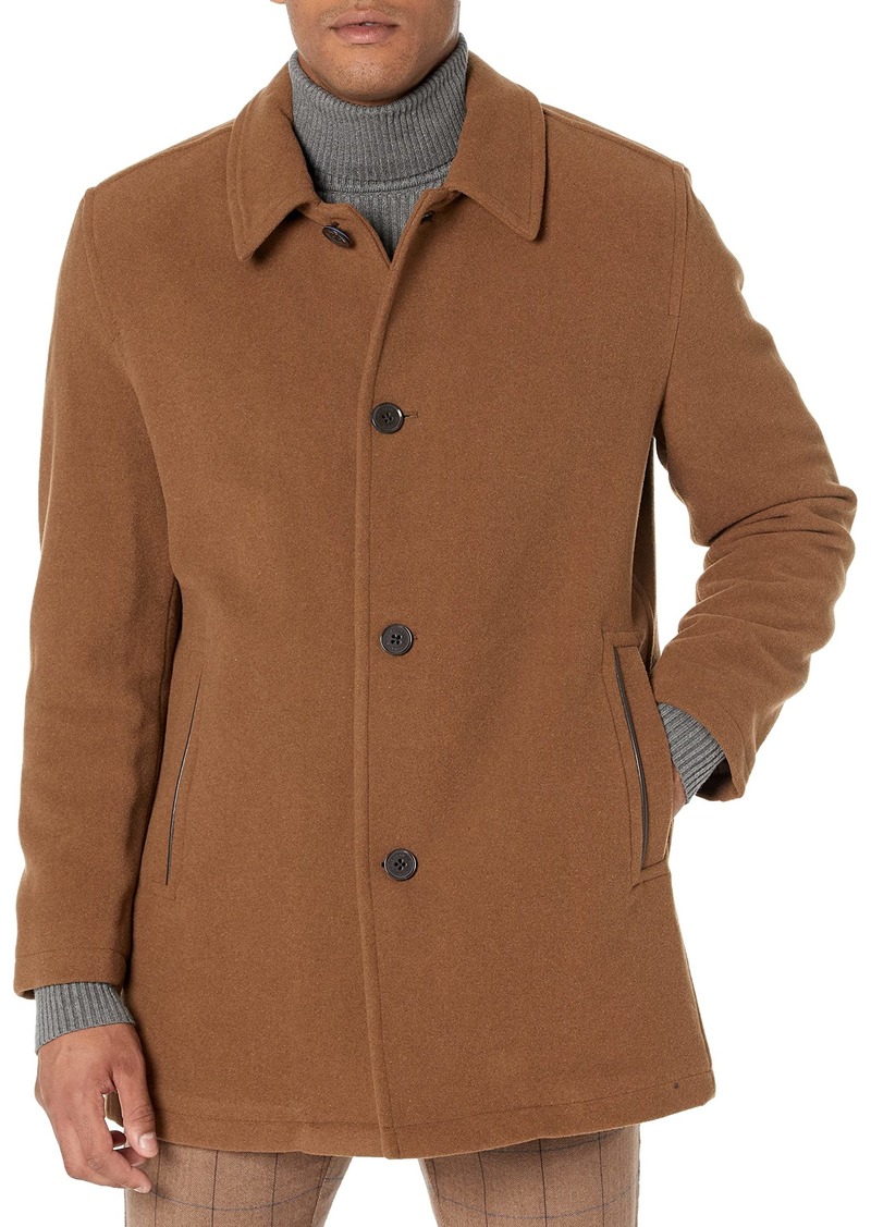 Cole Haan Signature Men's Wool Plush Car Coat camel