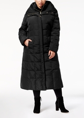 Cole Haan Signature Plus Size Hooded Maxi Puffer Coat