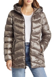 Cole Haan Signature Faux Down A-Line Hooded Jacket