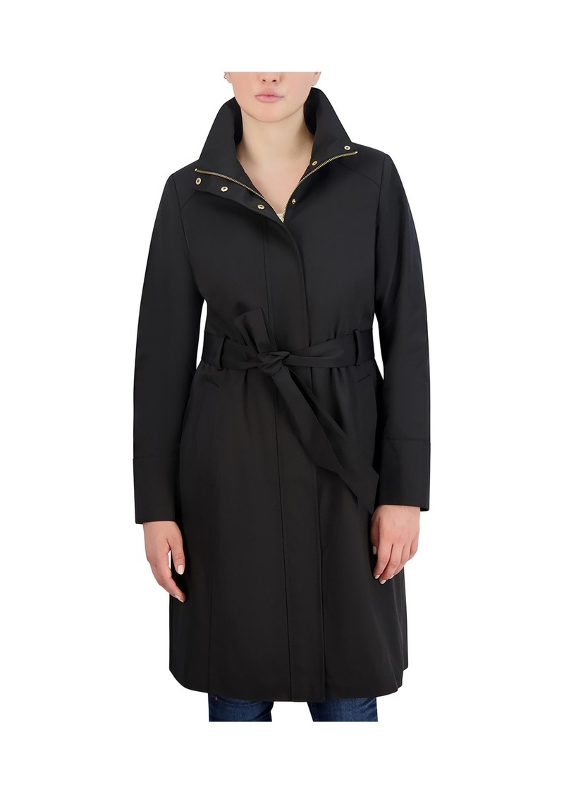 Cole Haan Signature Women's Trench Coat With Stand Collar - Black