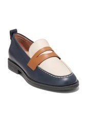 Cole Haan Stassi Leather Penny Loafer in Navy/Ivy/P at Nordstrom Rack