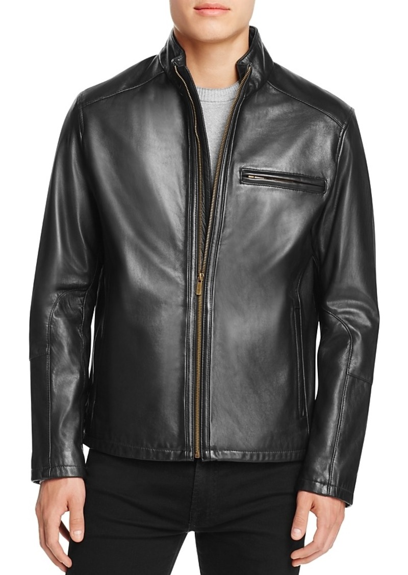 Cole Haan Streamlined Moto Leather Jacket
