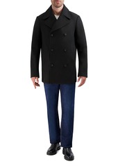 Cole Haan Stretch Regular Fit Double Breasted Peacoat