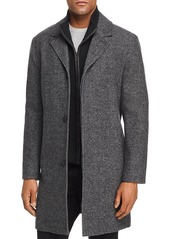 Cole Haan Sweater Bib Wool Blend Twill Coat