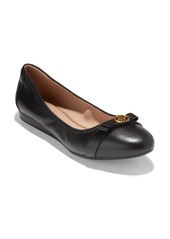 Cole Haan Tova Bow Ballet Flat in Black Shee at Nordstrom Rack