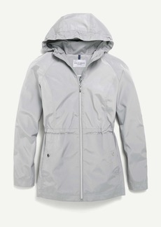 Cole Haan Women's Travel Packable Rain Anorak - Grey Size XS Water-Resistant