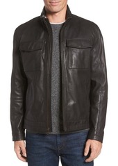 Cole Haan Washed Leather Trucker Jacket