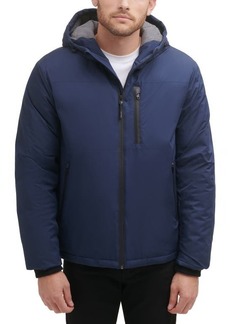 Cole Haan Water Resistant Down & Feather Fill Coat in Ink at Nordstrom