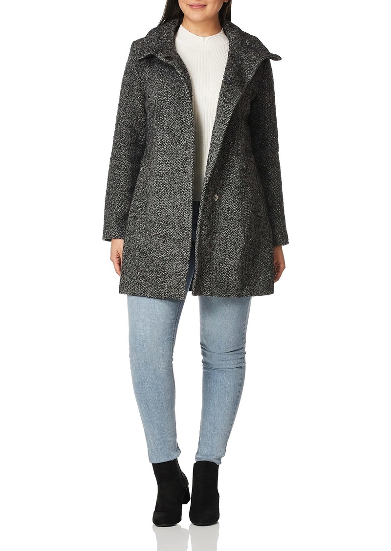 Cole Haan Women's Alpaca Blend Dropped Shoulder Coat