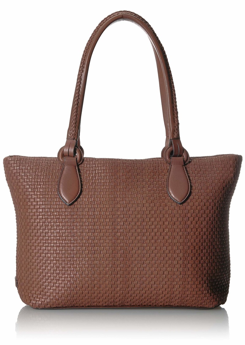 leather zip handbag