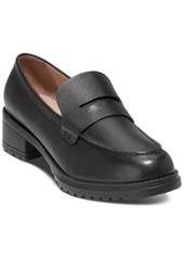 Cole Haan Women's Camea Lug-Sole Penny Loafer Flats - Black Leather