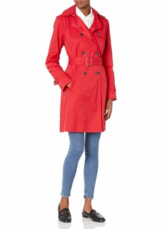 Cole Haan Women's Classic Belted Trench Coat RED