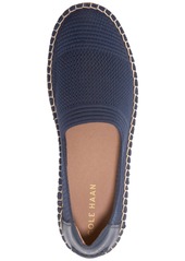 Cole Haan Women's Cloudfeel Espadrille Ii Slip-On Flats - White, Blue Wing Teal, Chocolate