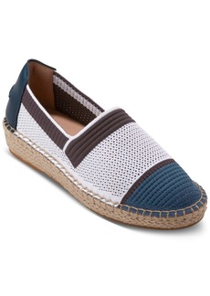 Cole Haan Women's Cloudfeel Espadrille Ii Slip-On Flats - White, Blue Wing Teal, Chocolate