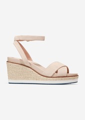 Cole Haan Women's Cloudfeel Espadrille Wedge Sandal 75Mm - Beige Size 10