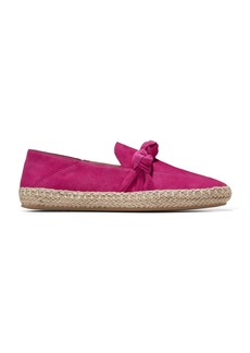 Cole Haan Women's CLOUDFEEL Knotted Espadrille Loafer Pink Peacock Suede/NAT Jute