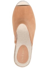 Cole Haan Women's Cloudfeel Southcrest Espadrille Mule Wedge Sandals - Pecan Suede