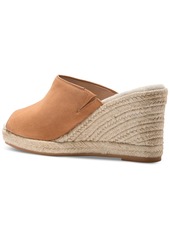 Cole Haan Women's Cloudfeel Southcrest Espadrille Mule Wedge Sandals - Pecan Suede