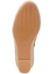 Cole Haan Women's Cloudfeel Southcrest Espadrille Mule Wedge Sandals - Pecan Suede