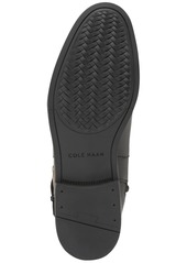 Cole Haan Women's Clover Stretch Side-Buckle Riding Boots - Black Leather