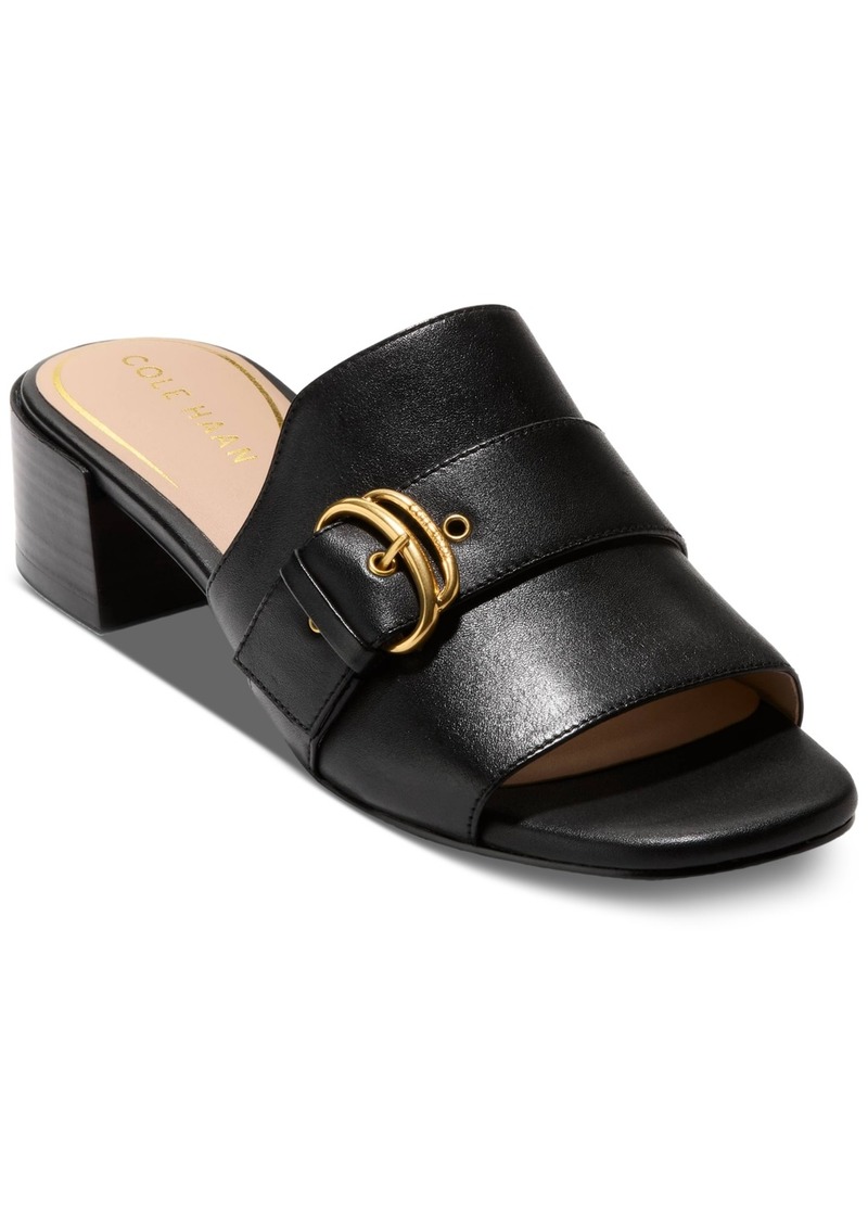 Cole Haan Women's Crosby Slide Dress Sandals - Black Leather