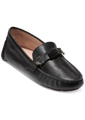 Cole Haan Women's Evelyn Bow Driver Loafers - Black Leather