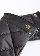 Cole Haan Women's Faux-Fur-Lined Quilted Puffer Gloves - Caviar