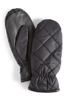 Cole Haan Women's Faux-Fur-Lined Quilted Puffer Mittens - Caviar