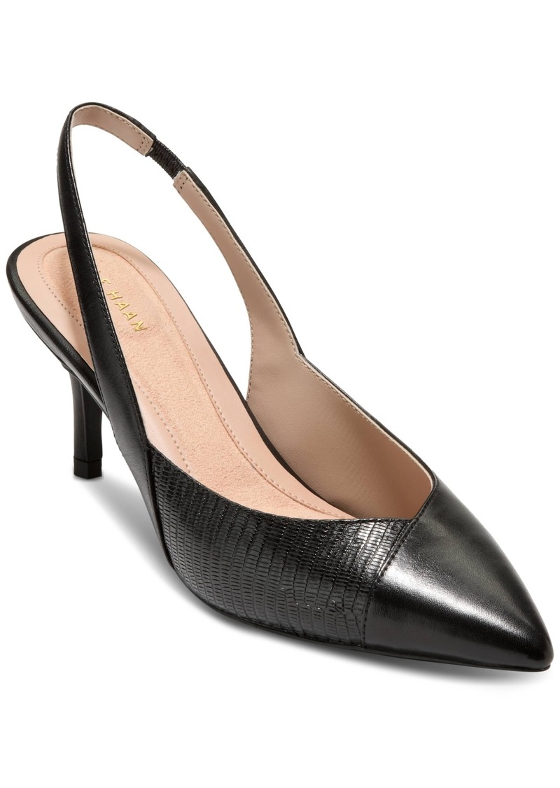 Cole Haan Women's Go-To Slingback Pumps - Black Lizard