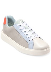 Cole Haan Women's Grand Crosscourt Daily Lace-Up Low-Top Sneakers - White, Argento