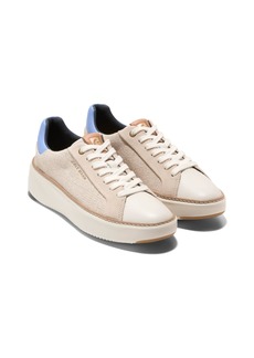 Cole Haan Women's Grandpro TopSpin Sneaker Natural Canvas/Ivory/Vista Blue