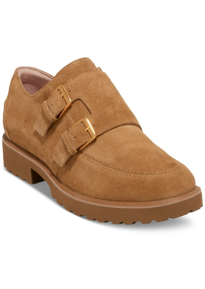 Cole Haan Women's Greenwich Double Monk-Strap Loafers - Golden Toffee Suede