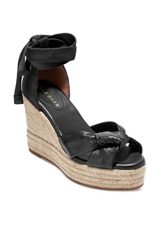 Cole Haan Women's Hampton Knotted Strap Espadrille Wedge Heel Platform Sandals