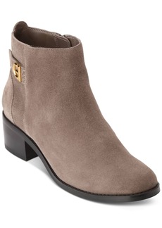 Cole Haan Women's Holis Logo Side-Buckle Booties - Lava Suede