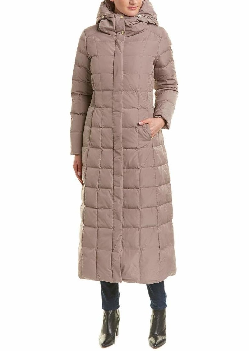Cole Haan Women's Hooded Quilted Long Down Coat
