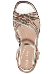 Cole Haan Women's Jitney Ankle-Strap Knotted Flat Sandals - Sandollar Soho Snake Print Leather