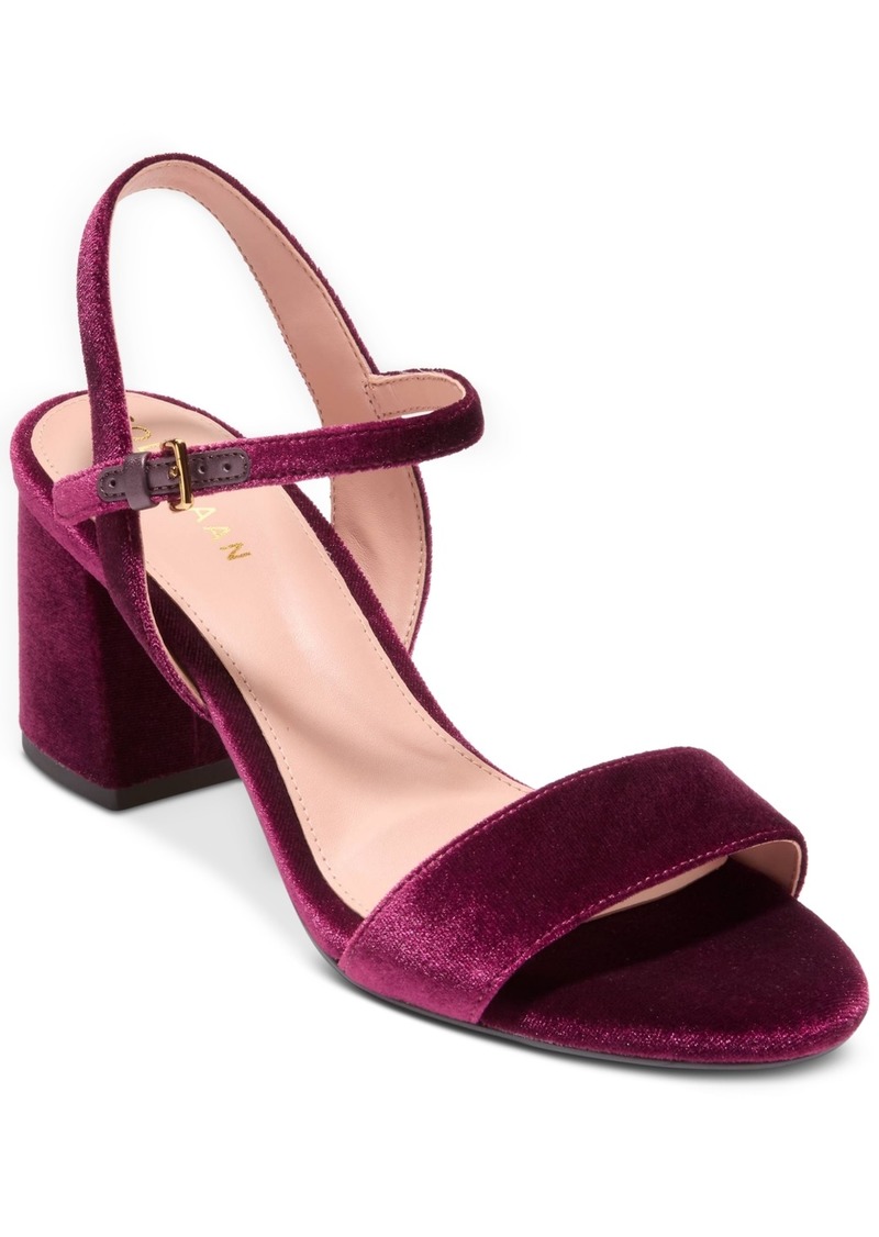 Cole Haan Women's Josie Block-Heel Sandals - Wine Velvet