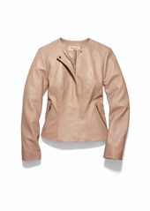 Cole Haan Women's Leather Feminine Racer Jacket