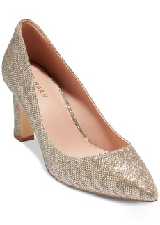 Cole Haan Women's Mylah Pointed-Toe Slip-On Pumps - Gold Glitter Mesh
