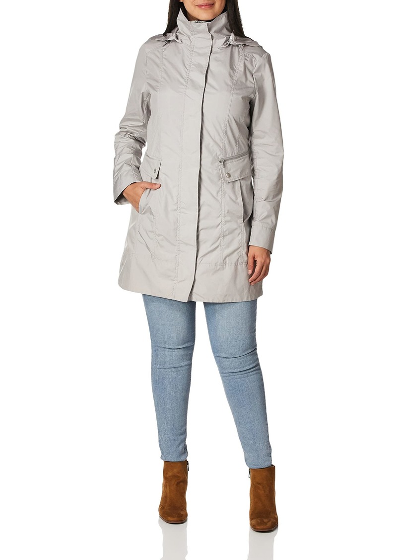 Cole Haan womens Packable Hooded Rain With Bow Jacket   US